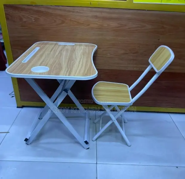 Child's Hardwood Table with Steel Legs - 1