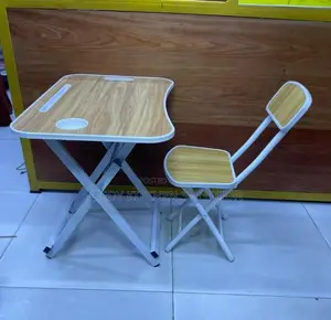 Child's Hardwood Table with Steel Legs