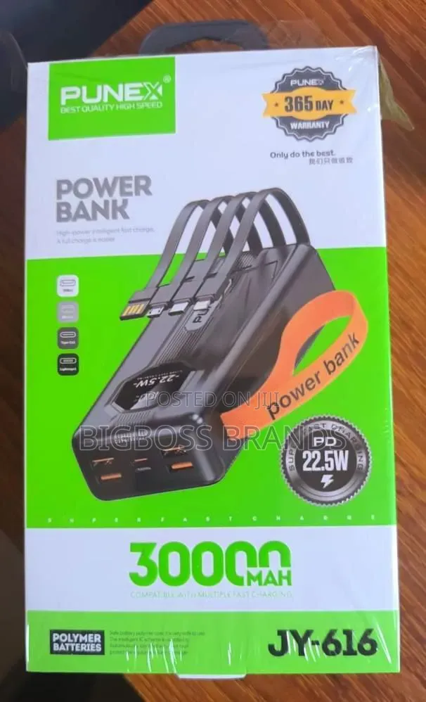 Punex Powerbank 30000mAh 22.5W - 1