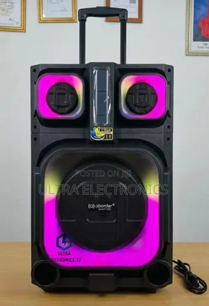 Aborder Rechargeable Party Speaker with 2 Wireless Microphones
