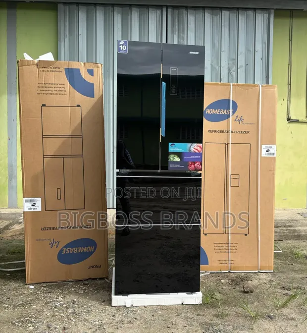 Homebase Non-Frost Fridge 298L Hb3-66m Black Glass - 1