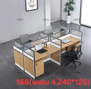 Wood-Mode 4-Person Workstation