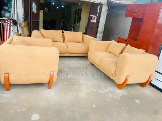 Sofa Set 2-2-1 na Fiber, Spring, Belt & Coil kwenye Seats - 1