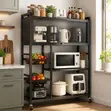 Multi-Tier Kitchen Rack with Cabinet - 1