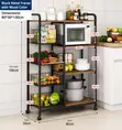 Multifunctional Kitchen Storage Rack with Fruit Basket - 1