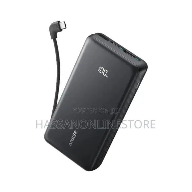 Anker A110EH11 20000mAh 22.5W Power Bank na Kebo ya USB-C Iliyojengewa Ndani - 1