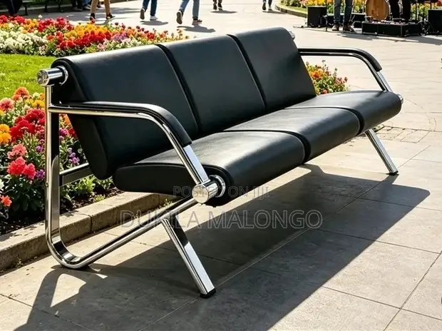 Zuo Modern Office Sofa - Black Leather - 1