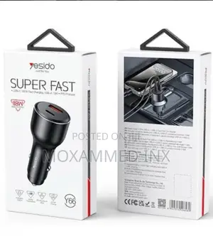 Yesido Y65 118W Super Fast Car Charger (100W USB-C + 18W USB-A)