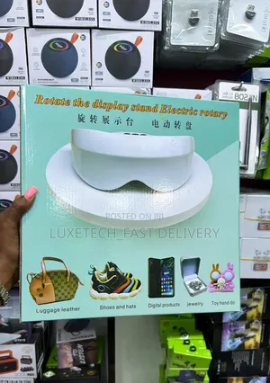 Motorized White Rotating Display Stand for Photography