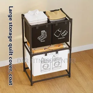 Foldable Laundry Sorter Rack with Wheels