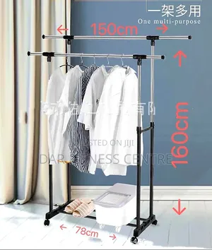 Double Pole Stainless Steel Clothes Rack