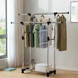 Double Pole Stainless Steel Clothes Rack - 2