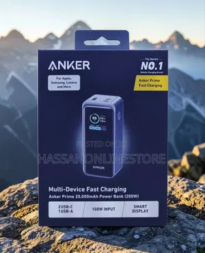 Anker 3-Port 200W Power Bank 20,000mAh (Black)