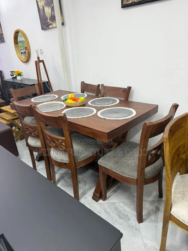 Mninga Wood Dining Table - Brand New - 1