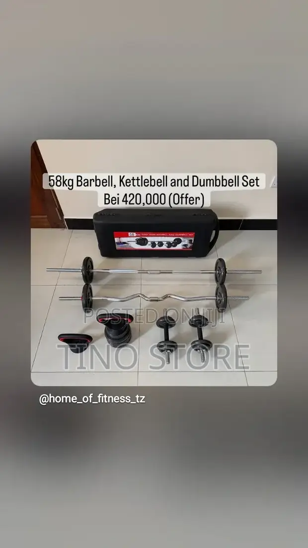 Set ya Dumbbell za Bodyfit za Kilo 58 Adjustable - 1