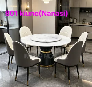 Zuo Modern Round Marble Dining Table