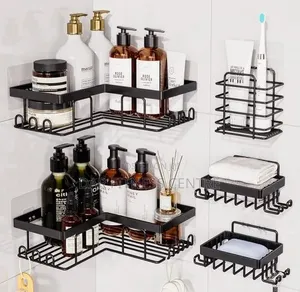 A&S 5-Piece Stainless Steel Corner Shower Caddy Set