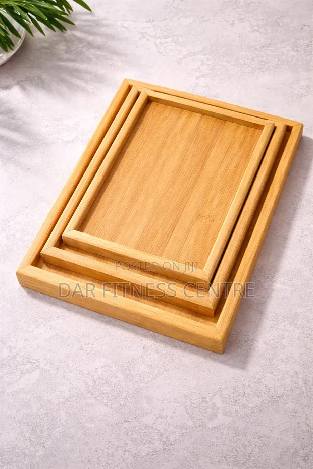 Bamboo Serving Trays Set (3pcs) - 1
