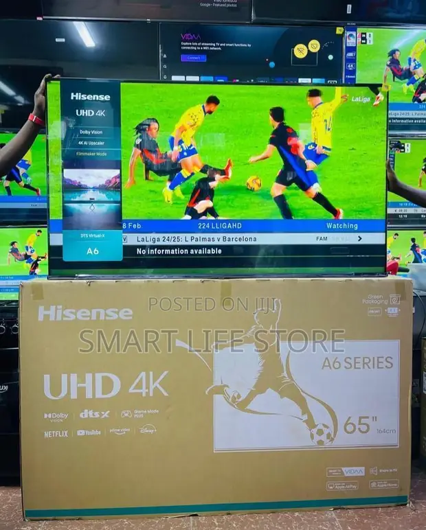 Hisense A6 Series 65" Smart 4K QLED TV - 1