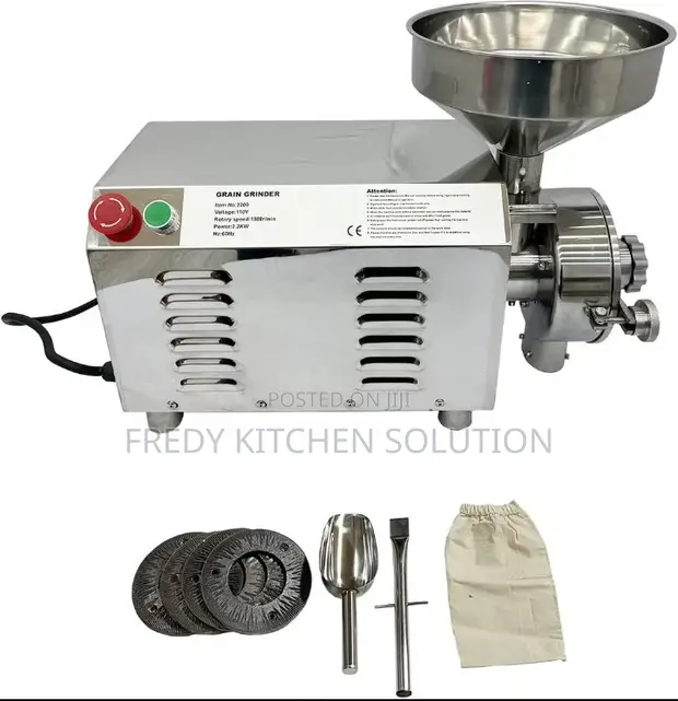 Commercial Stainless Steel Grain Grinder - 1