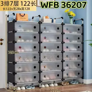 Double Layer Shoe Rack with Cover - 12 Pairs