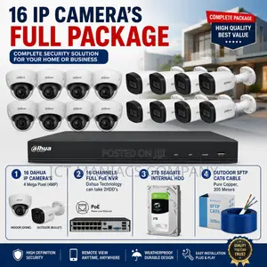 16 Dahua IP Camera Full Package