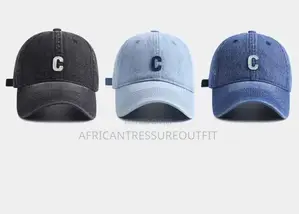 Vintage Blue Denim Baseball Cap - Brittany Black