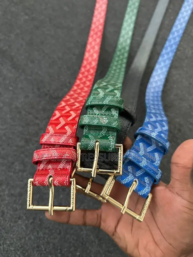 Goyard Belts with Iconic Chervon Pattern - 1