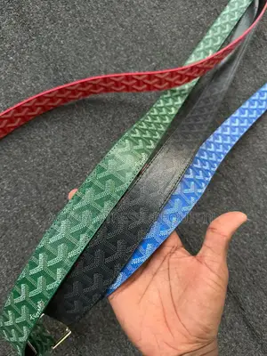 Goyard Belts with Iconic Chervon Pattern