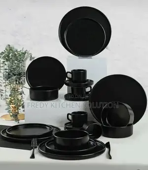 Black 16-Piece Diner Set