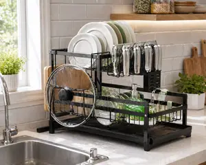 2-Tier Multi-Layer Dish Drying Rack