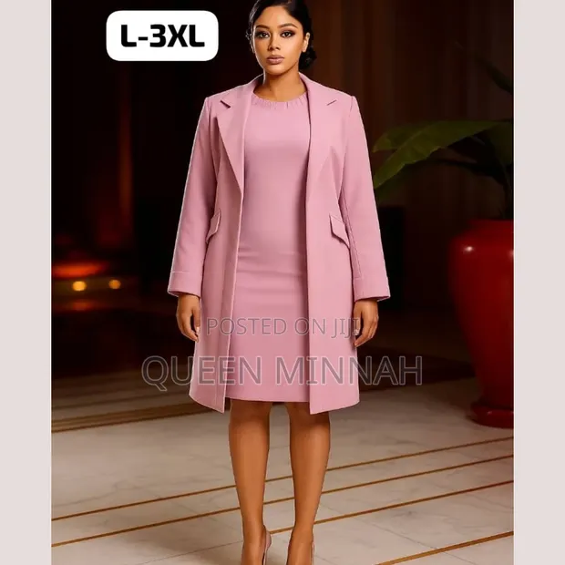 2pc Cotton Dress Suit - Multicolour - 1