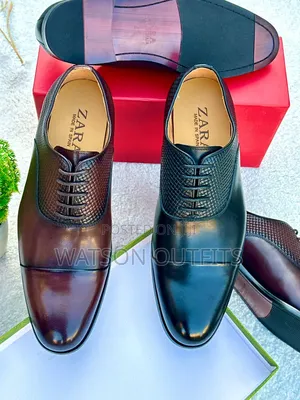 Zara Men's Leather Moccasins - Black & Coffee