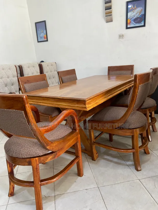Solid Mninga Wood Dining Table - 1