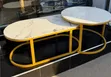 Modern Gold Marble Coffee Table Set - 1
