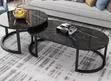 Modern Gold Marble Coffee Table Set - 2