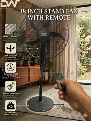 Digiwave 18-inch Wall Fan with Remote