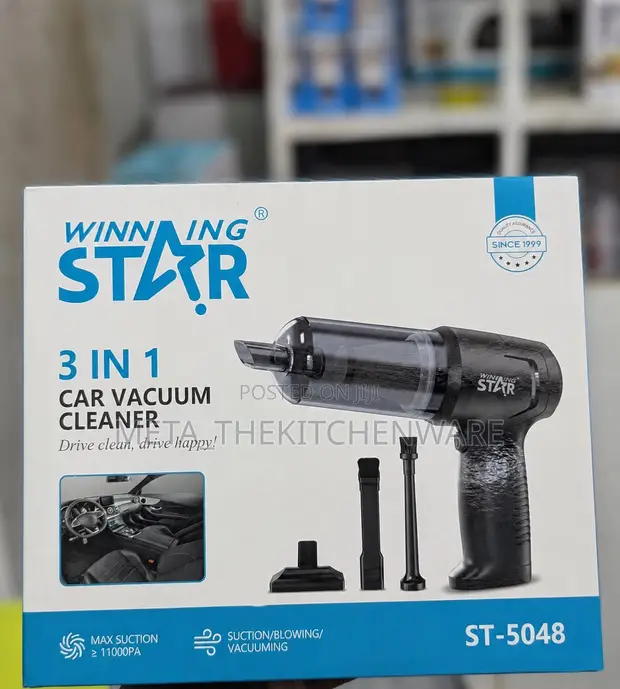 Winning Star Rechargeable Car Vacuum Cleaner 3-in-1 - 1