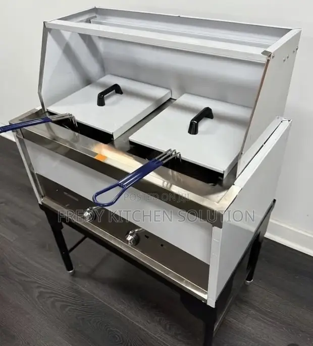 Commercial Gas Double Deep Fryer 42L - 1