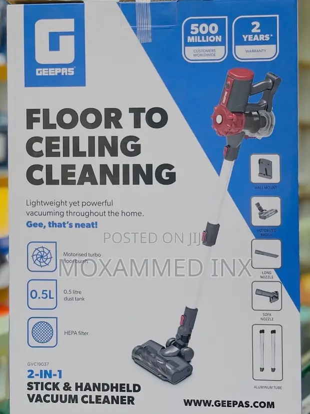 Geepas 2-in-1 Stick & Handheld Vacuum Cleaner GVC19037 - 1