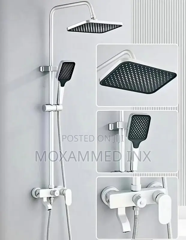 Modern Aluminum & Stainless Steel Shower Mixer Set - 1