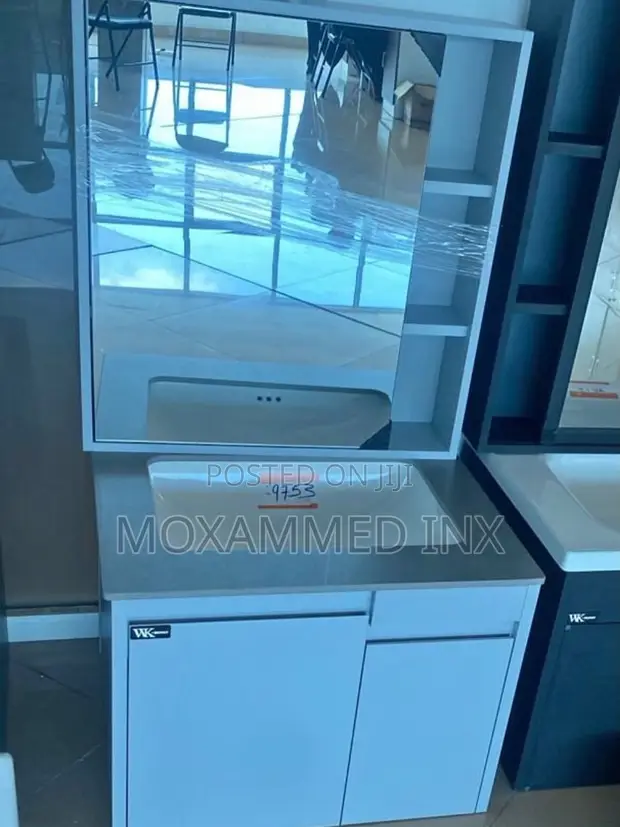 WK 60cm Grey Wall-Mounted Bathroom Vanity Set - 1