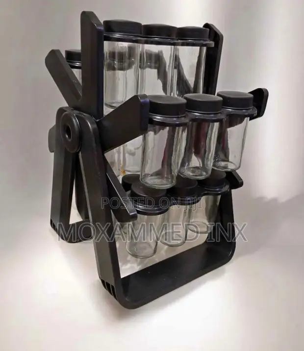 360-Degree Rotating Spice Rack Organizer (Holds 18 Jars) - 1