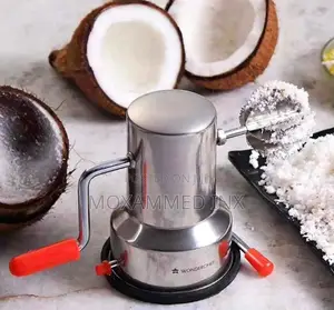 Wonderchef Stainless Steel Coconut Scraper with Red Handle
