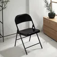 Zak Foldable Chair - Black Metal - 1