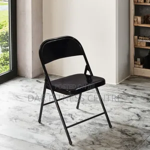 Zak Foldable Chair - Black Metal