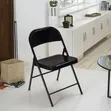 Zak Foldable Chair - Black Metal - 3