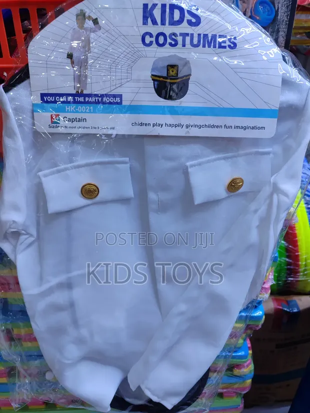 Kids White Pilot Costume - 1