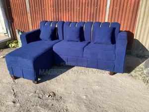 L Shape Sofa - Used, Blue