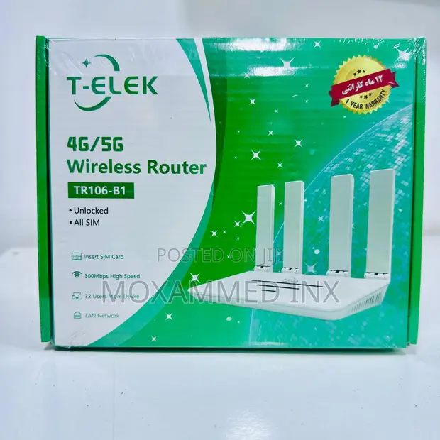 T-Elek TR106-B1 4G/5G Wireless Router - 1